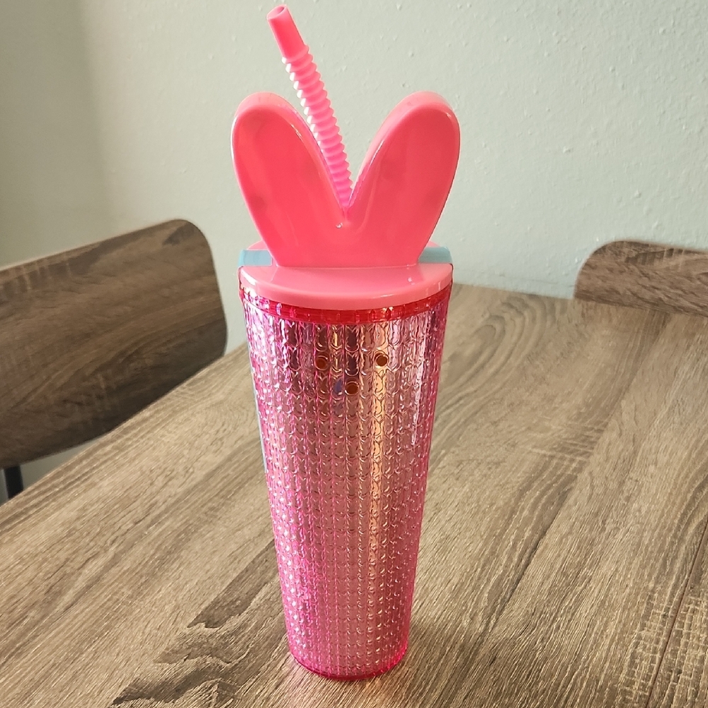 Peeps Bunny Ear Sparkle Tumbler with Straw